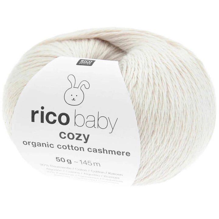 Rico Design Baby Cozy Organic Cotton Cashmere, Farbe 002 Natur – Baumwolle und Kaschmir bei Lieblingsgarn