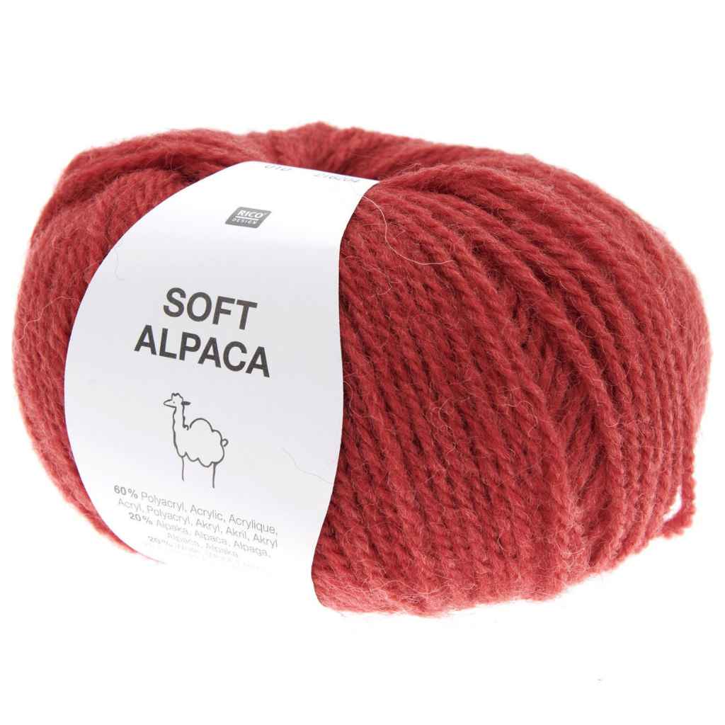 Rico Design Soft Alpaca, Farbe 010 Rot – Alpaka, Schurwolle und Synthetik bei Lieblingsgarn