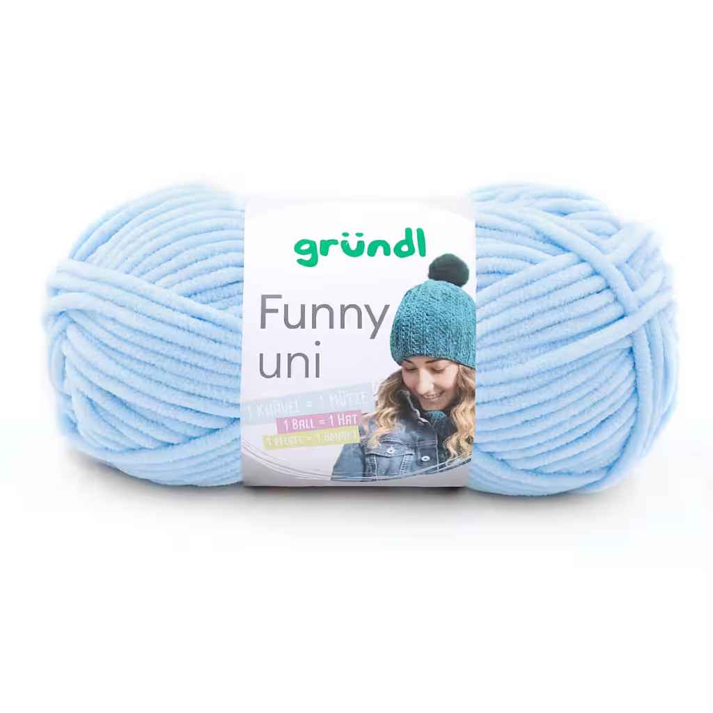 Gründl 03 -pastellblau Gründl Funny uni Wolle Lieblingsgarn