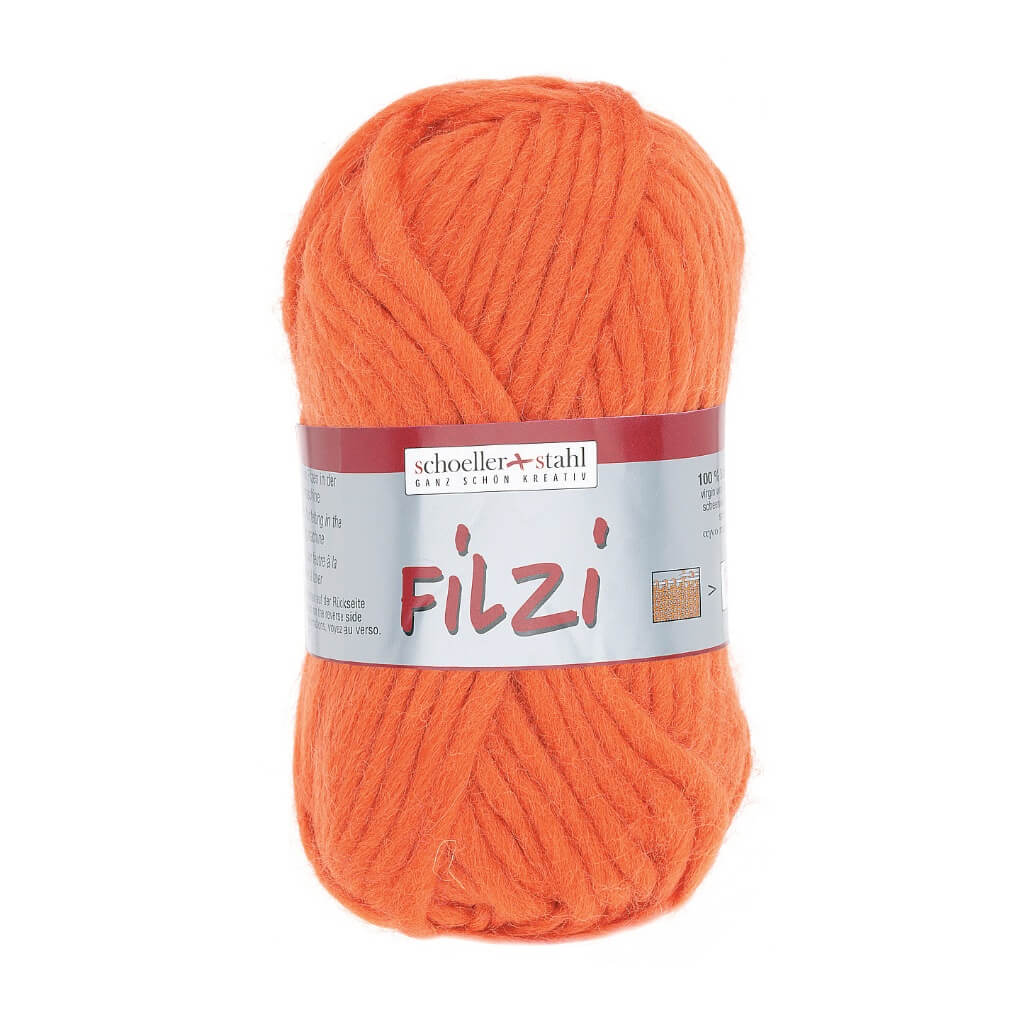 Schoeller + Stahl 07 - Orange Schoeller+Stahl Filzi Uni 50g - Strickfilzwolle Lieblingsgarn
