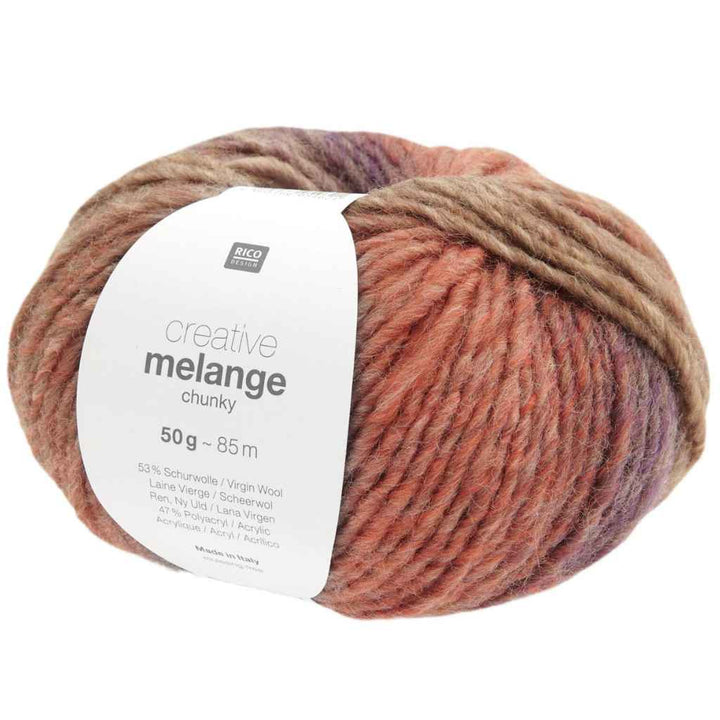 Rico Design Creative Melange Chunky 50g, Farbe 077 Autumn Leaves – Synthetik bei Lieblingsgarn