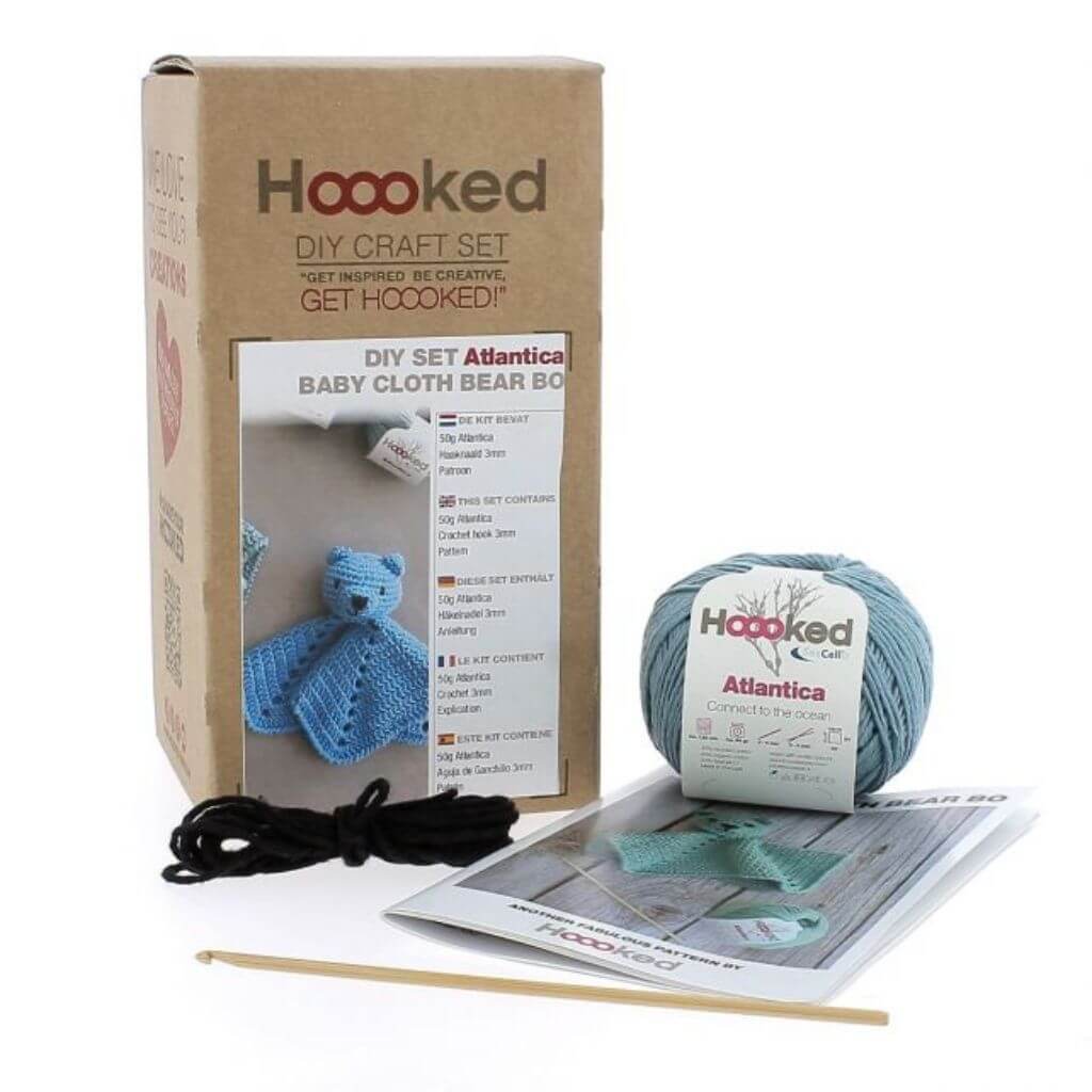 Hoooked Schmusetuch Bär Bo Ocean Häkelset - Hoooked bei bei bei bei bei bei bei bei bei bei Lieblingsgarn