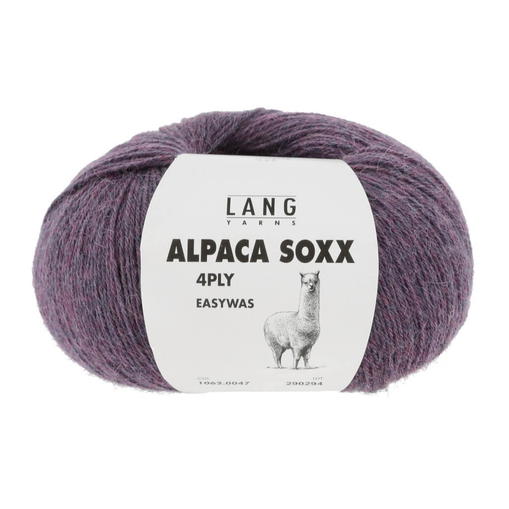 Lang Yarns 1062.0047 - Violett Mélange Lang Yarns Alpaca Soxx 4-fach - 100g Lieblingsgarn