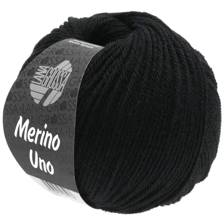 Lana Grossa 13 - Schwarz Lana Grossa Merino Uno 50 g Lieblingsgarn