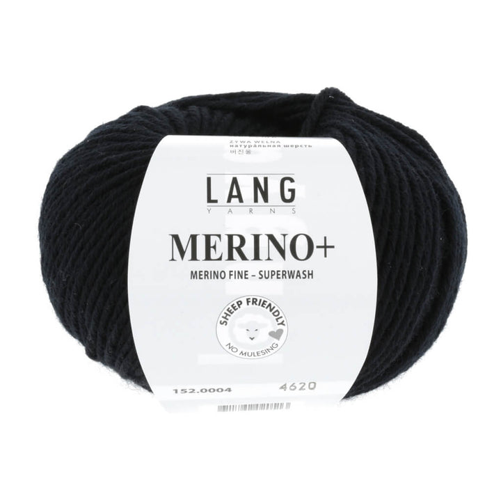 Lang Yarns 152.0004 - Schwarz Lang Yarns Merino+ - 50g Lieblingsgarn