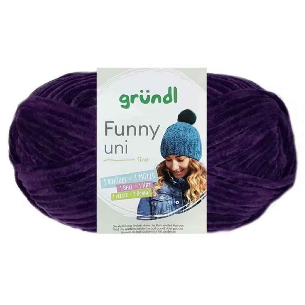 Gründl 16 -aubergine Gründl Funny uni Wolle Lieblingsgarn