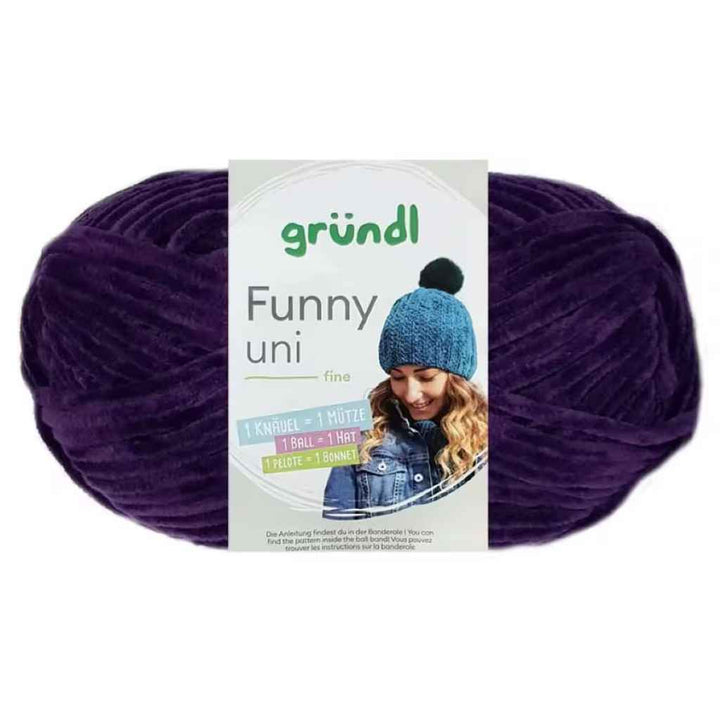 Gründl 16 -aubergine Gründl Funny uni Wolle Lieblingsgarn