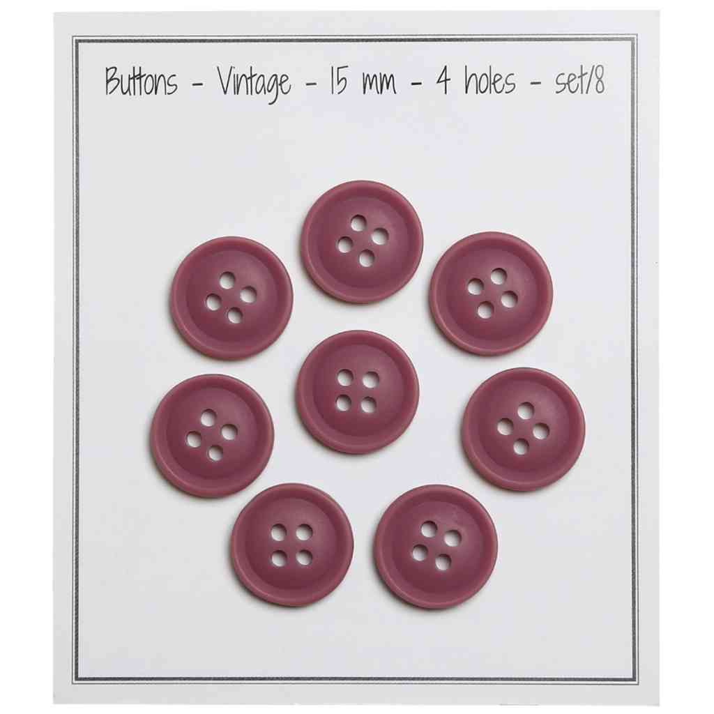 Go Handmade Knöpfe Vintage Resin, Farbe Lavend – Synthetik bei Lieblingsgarn