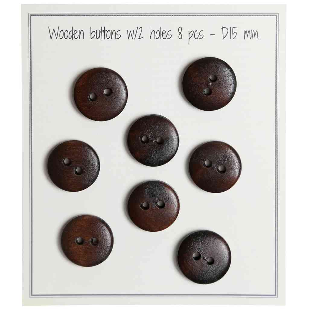 Go Handmade Holz Knöpfe UFO-Form, Farbe Dark Brown – Holz bei Lieblingsgarn