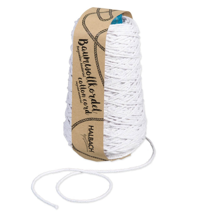 Halbach Makramee Garn 2 mm x 150 m gedreht, Farbe 11 white – Baumwolle bei Lieblingsgarn