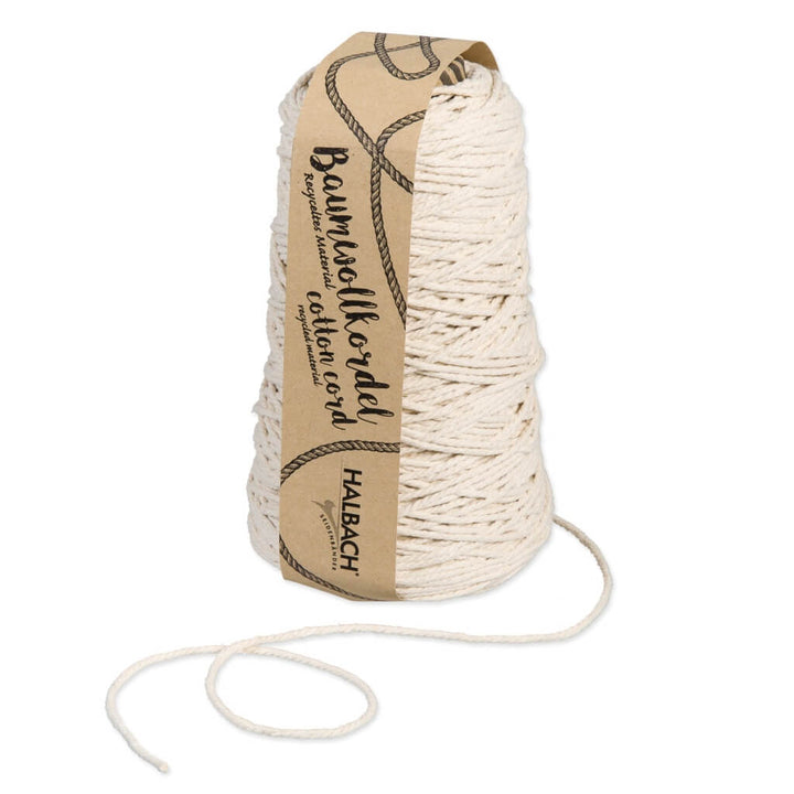 Halbach Makramee Garn 2 mm x 150 m gedreht, Farbe 70 natural – Baumwolle bei Lieblingsgarn