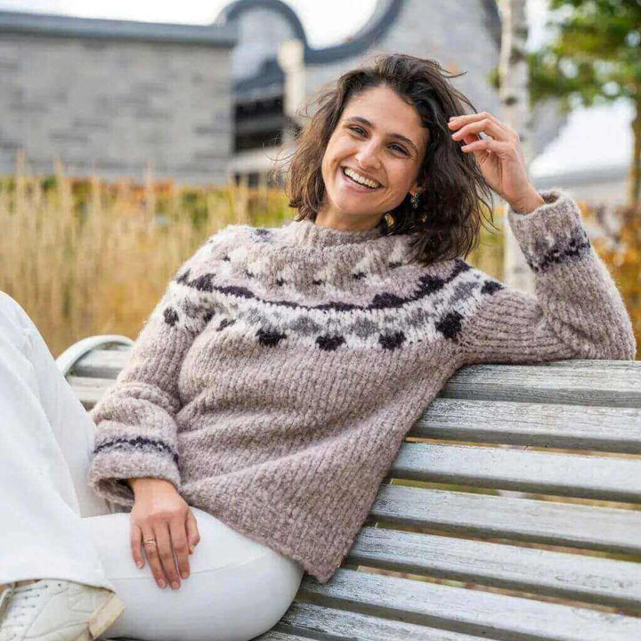 Jacquard-Pulli Top Down Strickanleitung - Gründl (PDF)