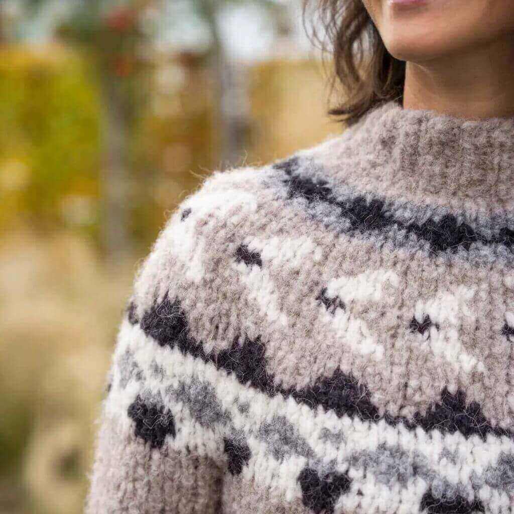 Jacquard-Pulli Top Down Strickanleitung - Gründl (PDF)