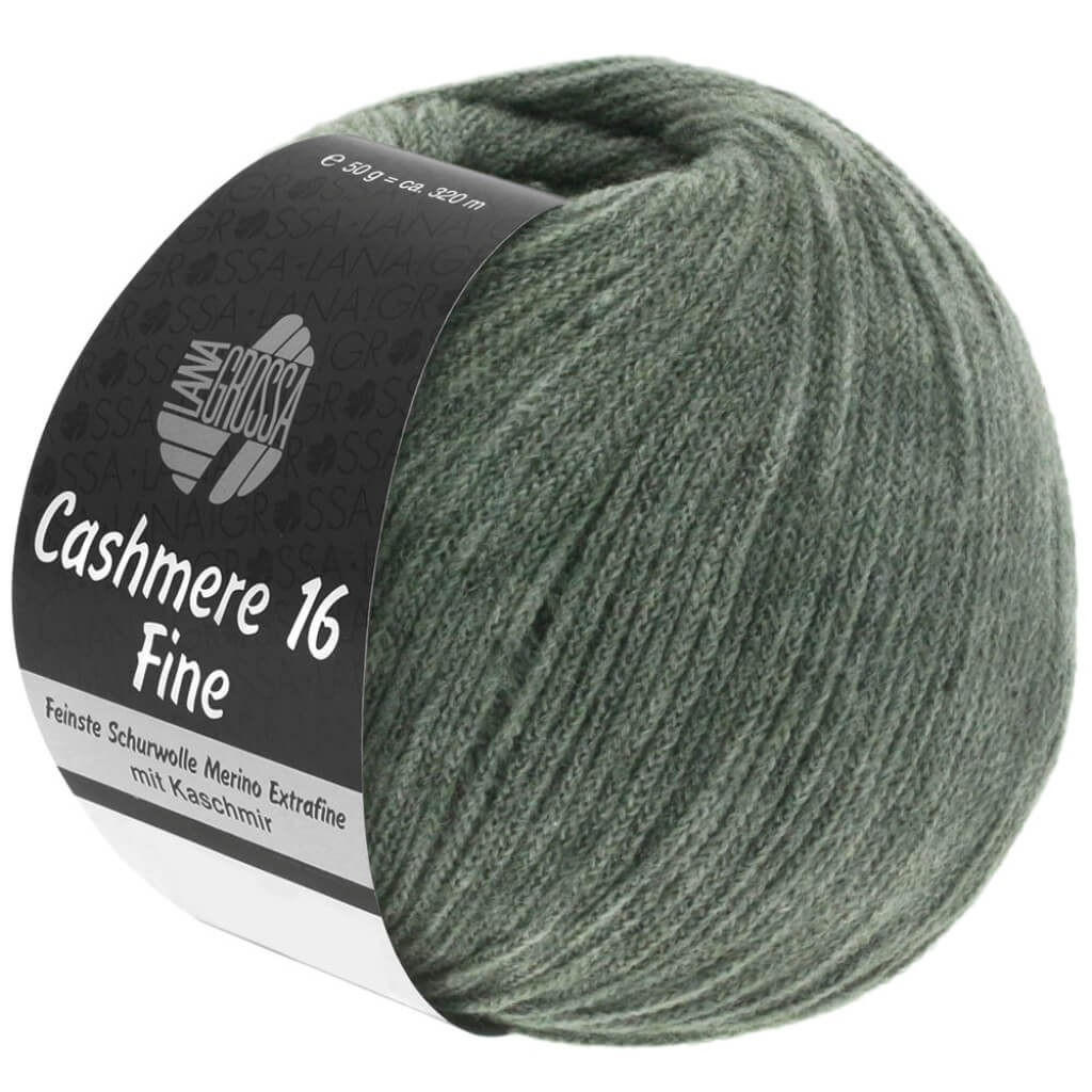 Lana Grossa 34 - Graugrün Lana Grossa Cashmere 16 Fine 50 g Lieblingsgarn