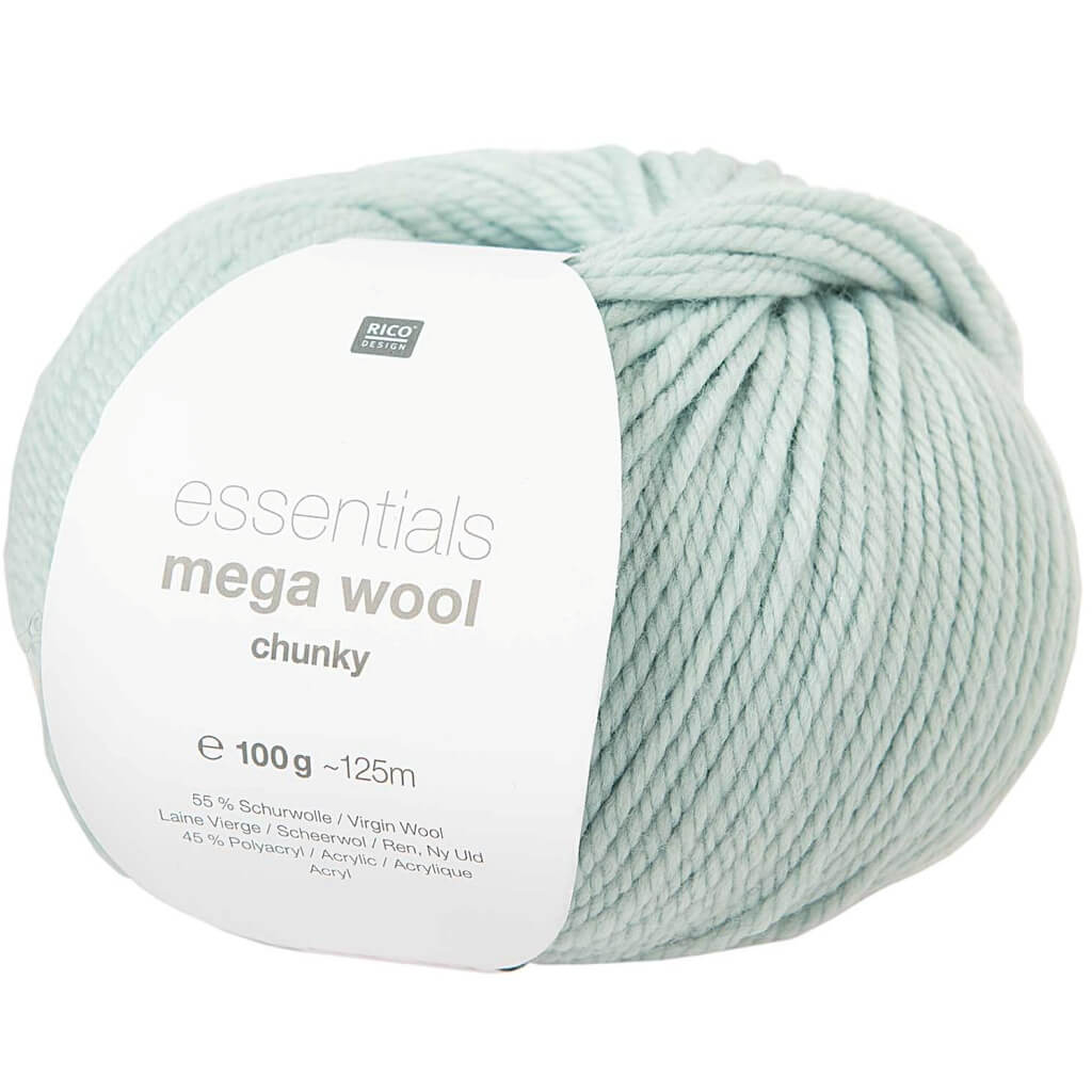 Rico Design 010 - Mint Rico Design Essentials Mega Wool Chunky 100g Lieblingsgarn