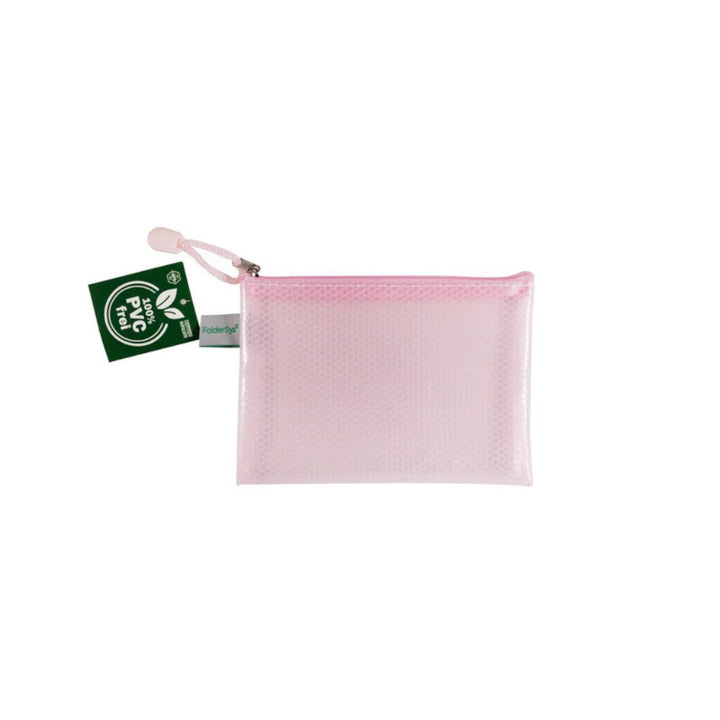 FolderSys Reißverschlussbeutel "Candy-Bag" A6, Farbe 82 pastell rosé transparent – Kunststoff bei Lieblingsgarn