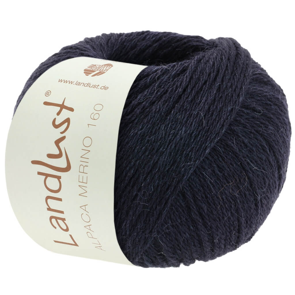 Lana Grossa 412 - Schwarzblau Lana Grossa Landlust Alpaka Merino 160 50 g Lieblingsgarn