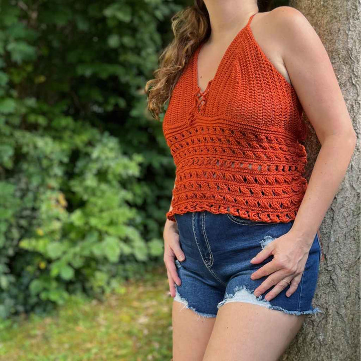 Top Neckholder Cami Häkelanleitung - alhats designs (PDF)