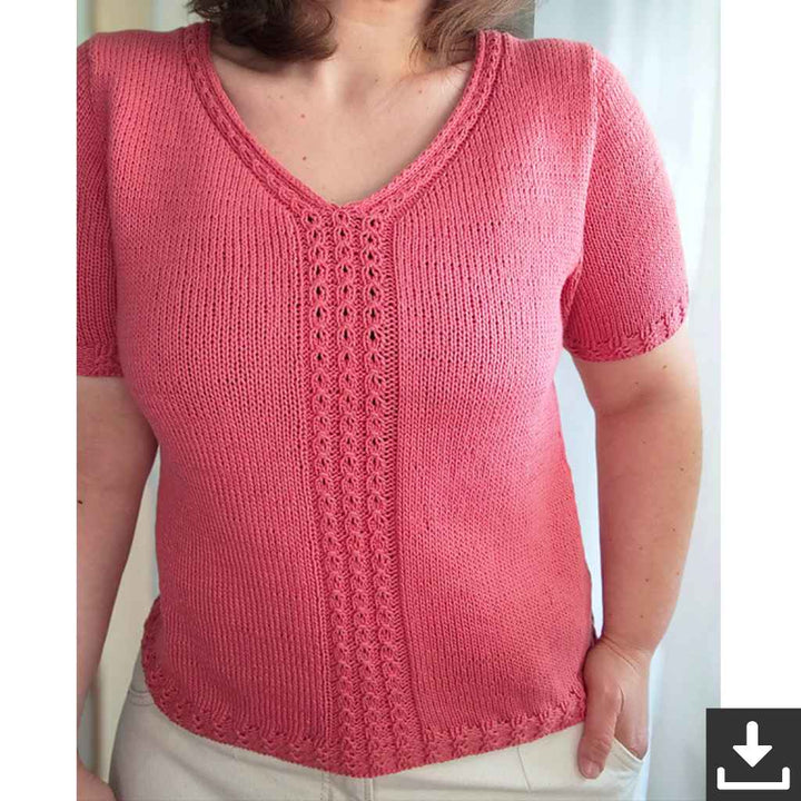 Miene Knits Pattern Top Perla Tee Strickanleitung - Miene Knits (PDF) Lieblingsgarn