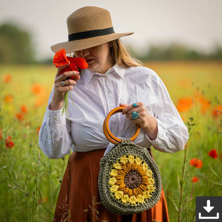 cickadesign Tasche Sunflower Bag Häkelanleitung - Cicka Design (PDF, englisch) Lieblingsgarn
