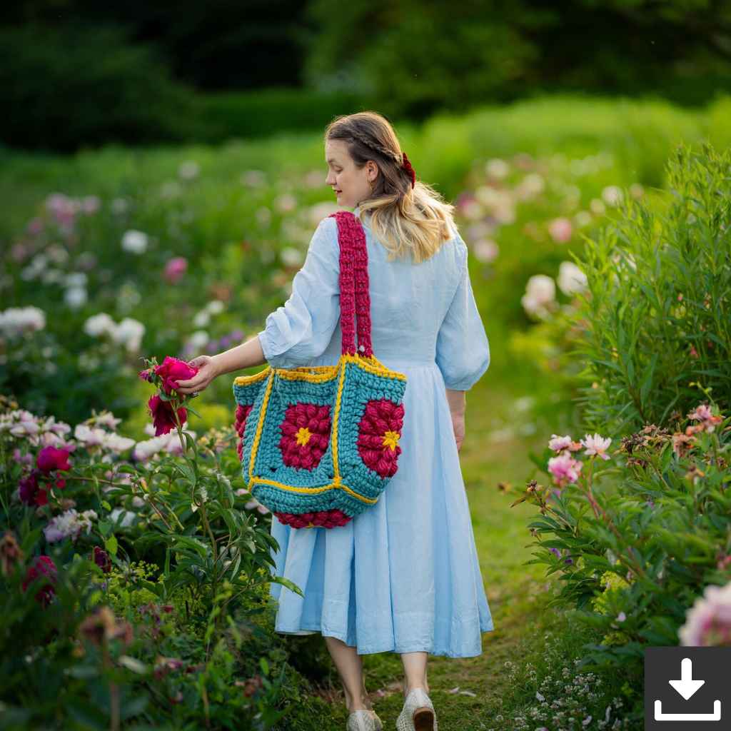 cickadesign Tasche Floral Square Bag Häkelanleitung - Cicka Design (PDF, englisch) Lieblingsgarn