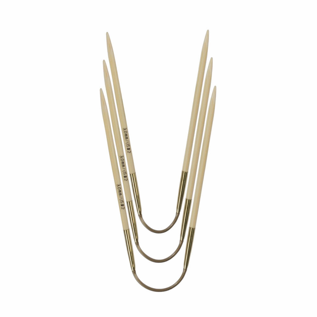 addiCraSyTrio Bamboo Rundstricknadel 24 cm - 560-2, Farbe 3 – Bambus bei Lieblingsgarn