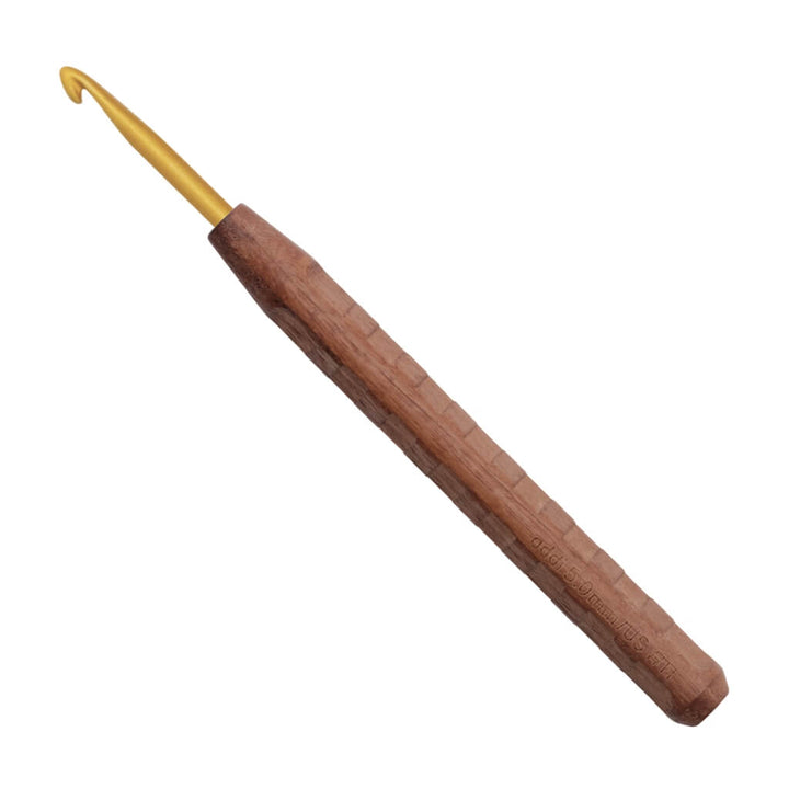 addiNature Wollhäkelnadel Walnut Gold, Farbe 16 – Holz und Metall bei Lieblingsgarn
