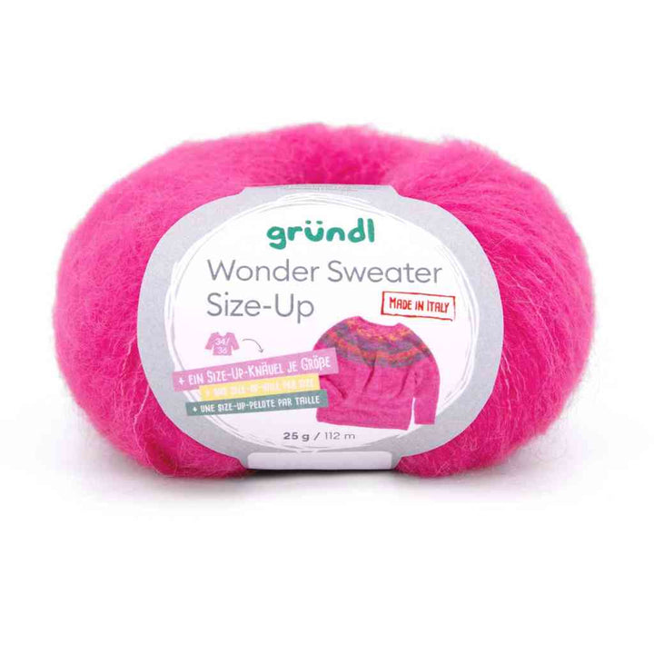 Gründl 05 -fuchsia Gründl Wonder Sweater Size-Up Wolle Lieblingsgarn