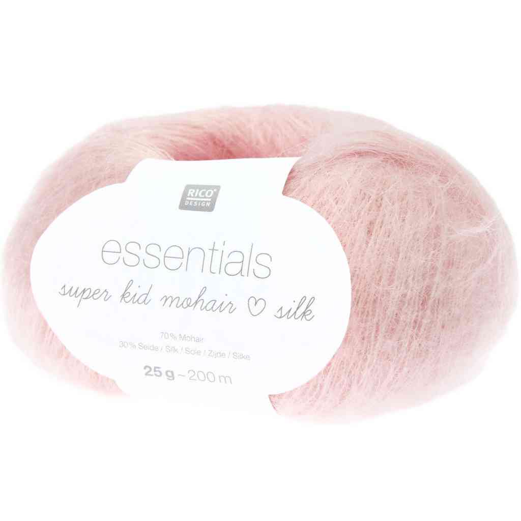 Rico Design Essentials Super Kid Mohair Loves Silk, Farbe 74 hellrosa – Mohair und Seide bei Lieblingsgarn