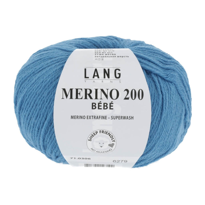 Lang Yarns 71.0306 - Blau Lang Yarns Merino 200 Bebe - 50g Lieblingsgarn