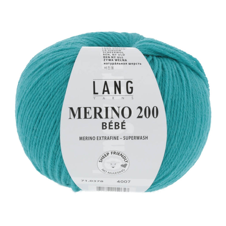 Lang Yarns 71.0378 - Aqua Lang Yarns Merino 200 Bebe - 50g Lieblingsgarn