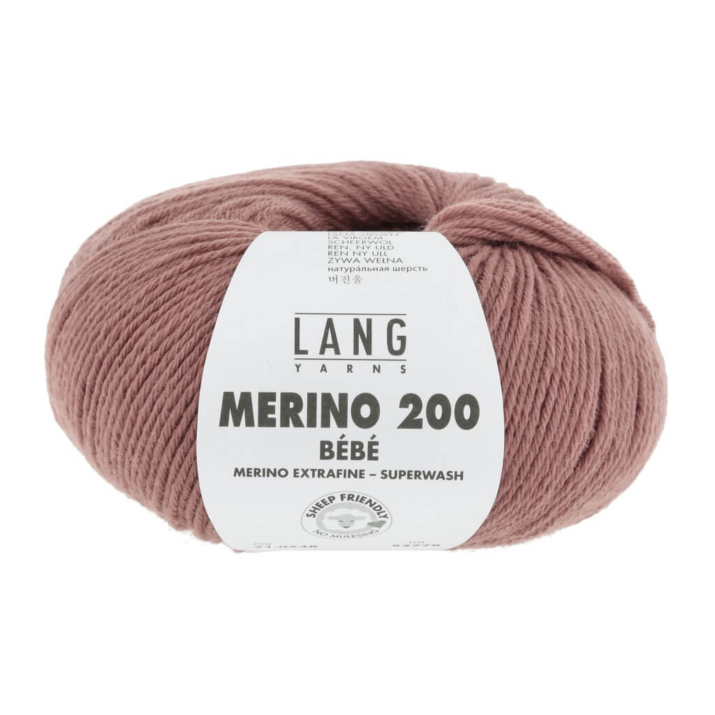 Lang Yarns 710548 - Rosenholz Lang Yarns Merino 200 Bebe - 50g Lieblingsgarn