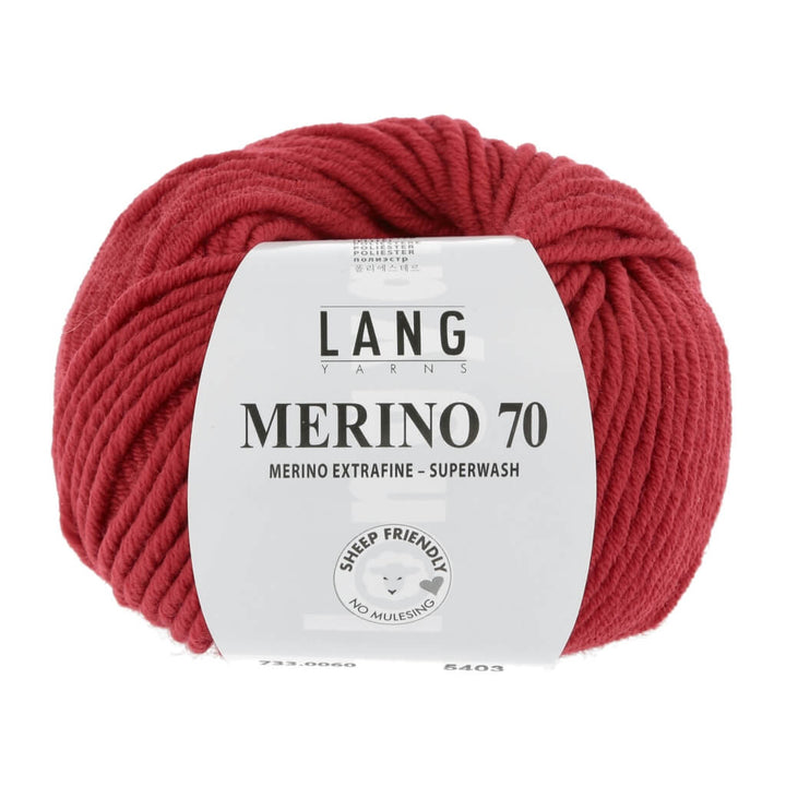 Lang Yarns 733.0060 - Rot Lang Yarns Merino 70 50g Lieblingsgarn