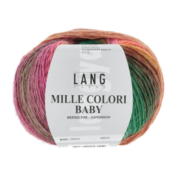 Lang Yarns 845.0055 - Grün/Pink Lang Yarns Mille Colori Baby 50 g Lieblingsgarn