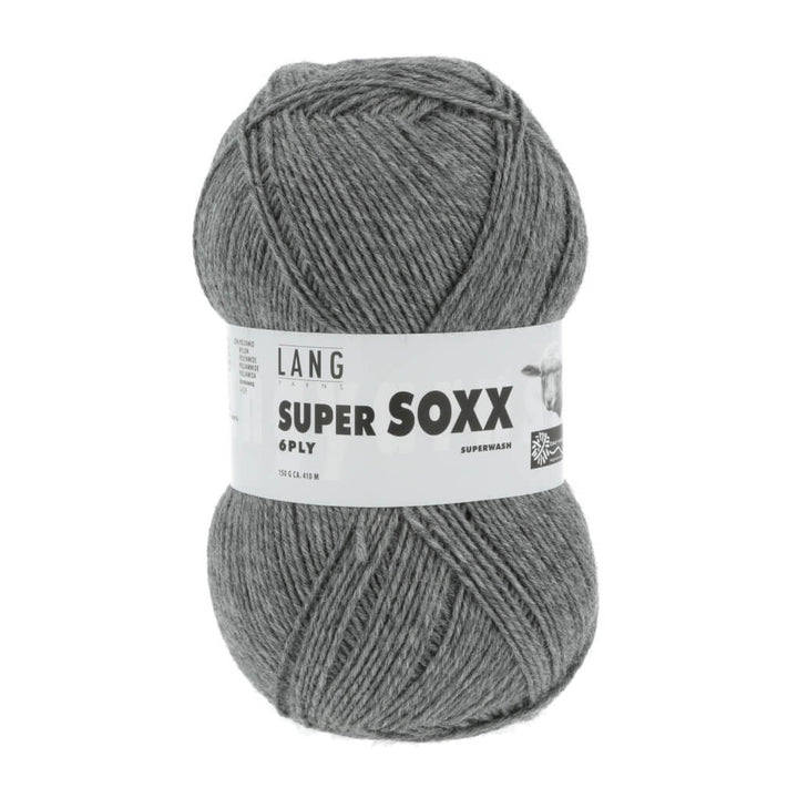 Lang Yarns 907.005 - Dunkelgrau Mélange Lang Yarns Super Soxx 6-fach - 150g Lieblingsgarn