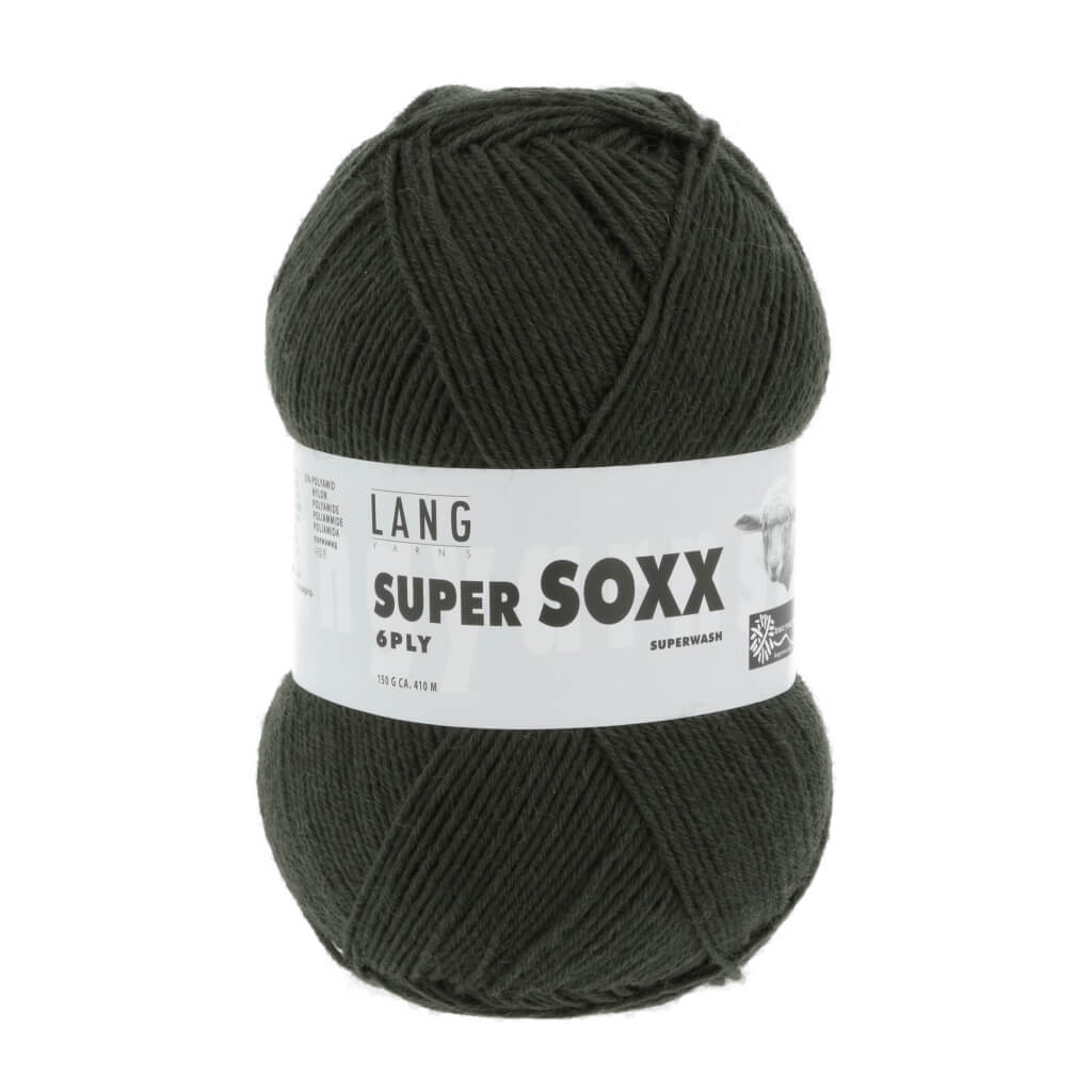 Lang Yarns 907.0018 - Dunkelgrün Lang Yarns Super Soxx 6-fach - 150g Lieblingsgarn