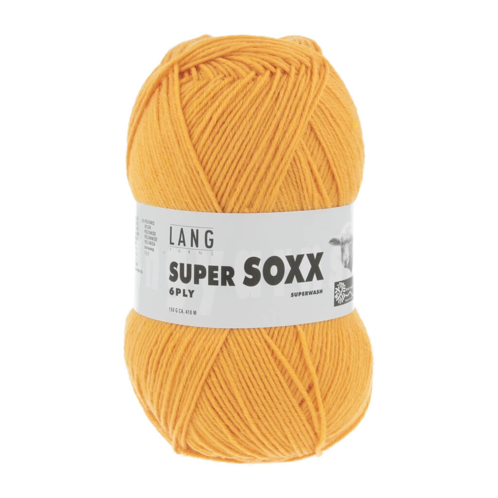 Lang Yarns 907.0049 - Goldgelb Lang Yarns Super Soxx 6-fach - 150g Lieblingsgarn