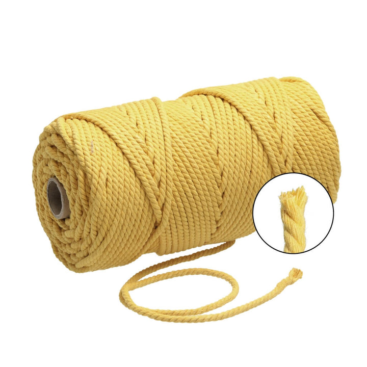 Lieblingsgarn Mustard Filani Lieblingsgarn Makramee Garn 5 mm gedreht Lieblingsgarn