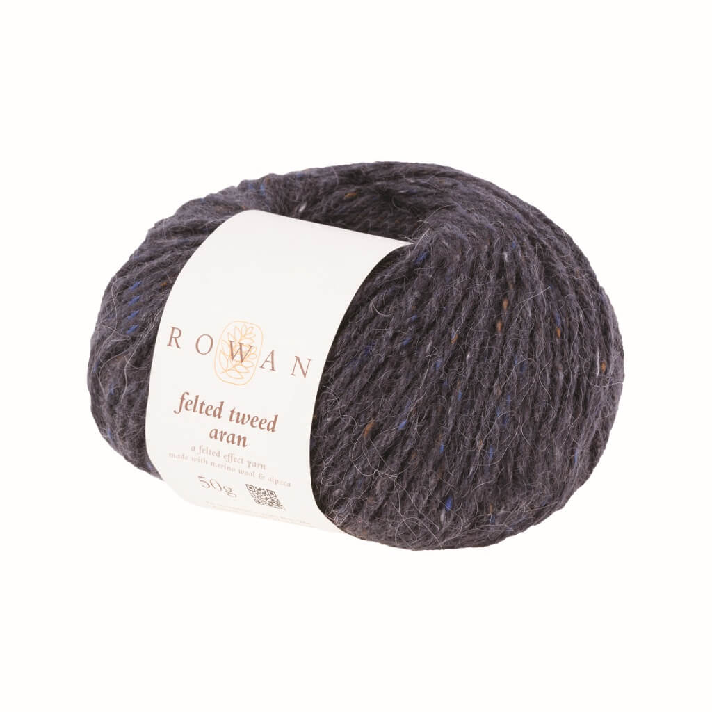 Rowan Felted Tweed Aran, Farbe 759 carbon – Alpaka, Merino und Viskose bei Lieblingsgarn