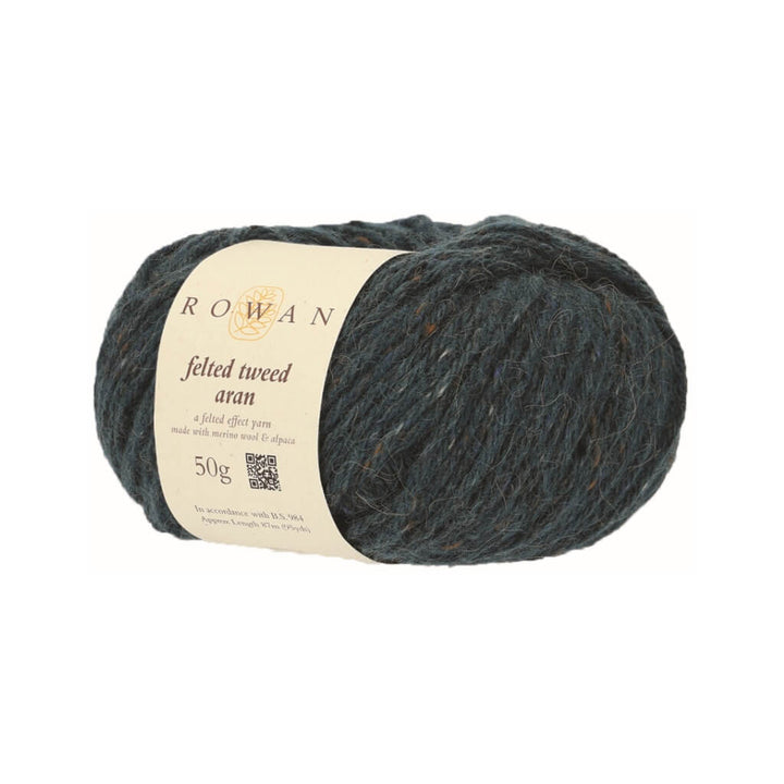 Rowan Felted Tweed Aran, Farbe 784 sea storm – Alpaka, Merino und Viskose bei Lieblingsgarn