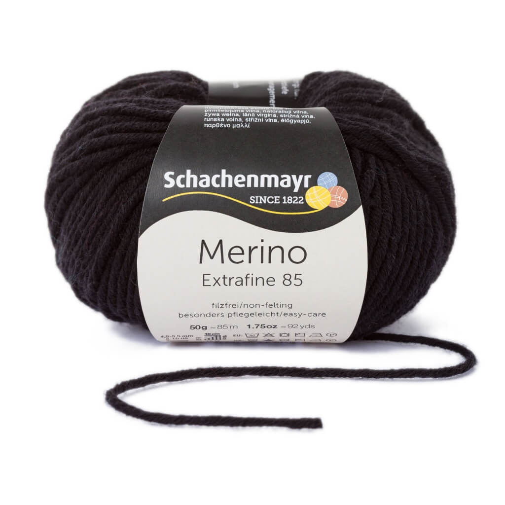 Schachenmayr 299 - Schwarz Schachenmayr Merino Extrafine 85 Lieblingsgarn
