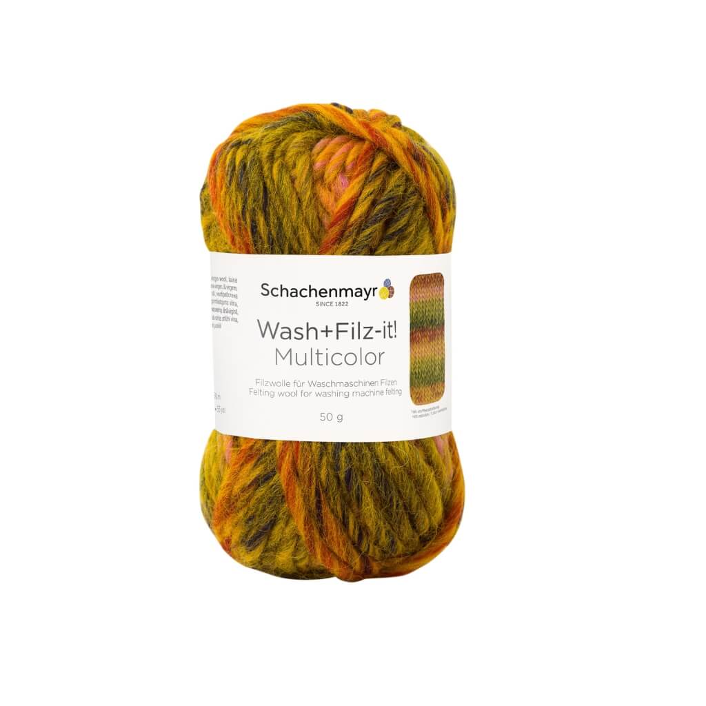 Schachenmayr 255 - Curry Color Schachenmayr Wash+Filz-it! Multicolor Filzwolle 50g Lieblingsgarn