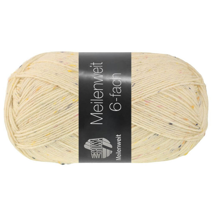 Lana Grossa Meilenweit 6-fach Tweed, Farbe 9862 Ecru meliert – Schurwolle und Synthetik bei Lieblingsgarn