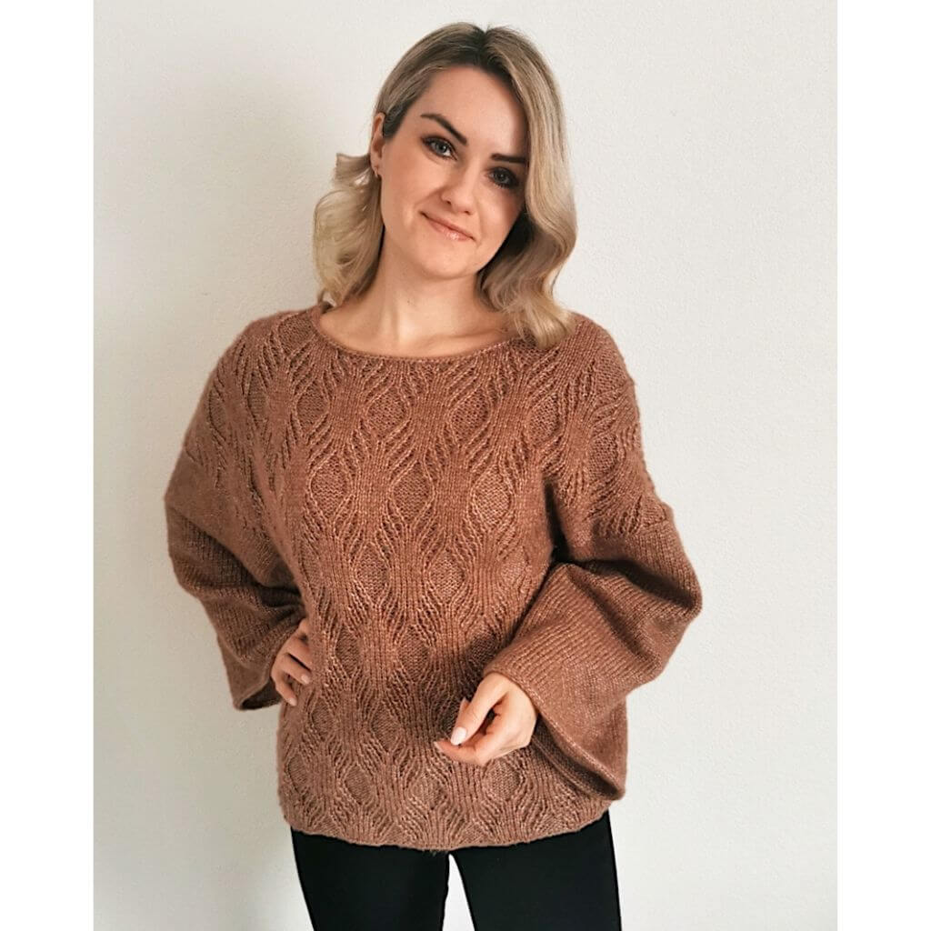 Rita Koch Damenpullover Diamond Cross Sweater Strickanleitung - Rita Koch Lieblingsgarn