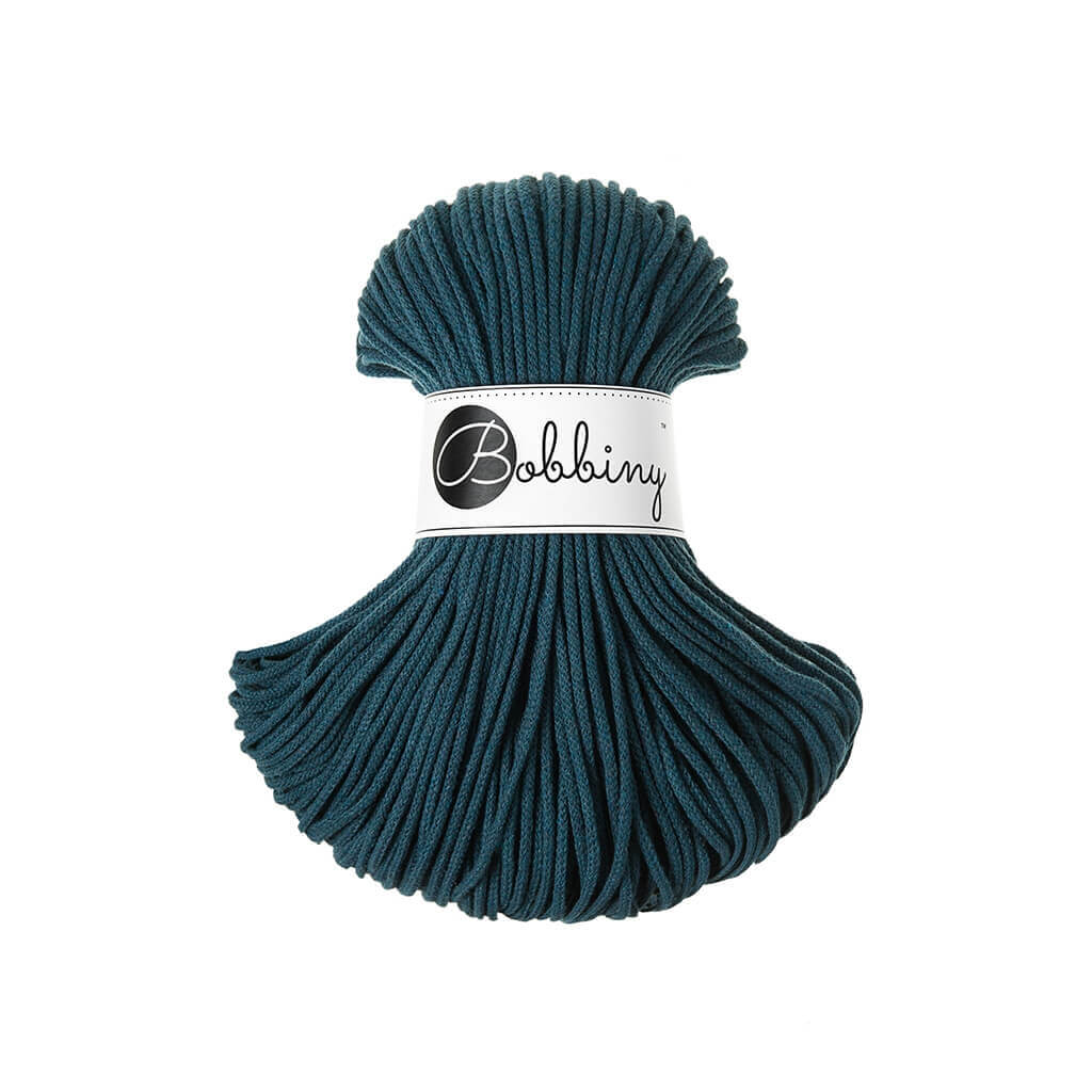 Bobbiny Makramee Peacock Blue Bobbiny Kordel Junior 3mm x 100 m Lieblingsgarn