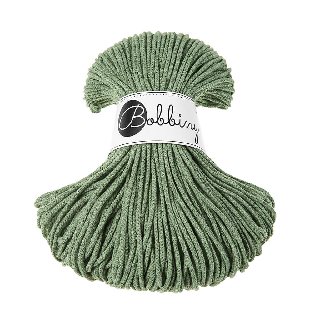 Bobbiny Makramee Eucalyptus Green Bobbiny Kordel Junior 3mm x 100 m Lieblingsgarn