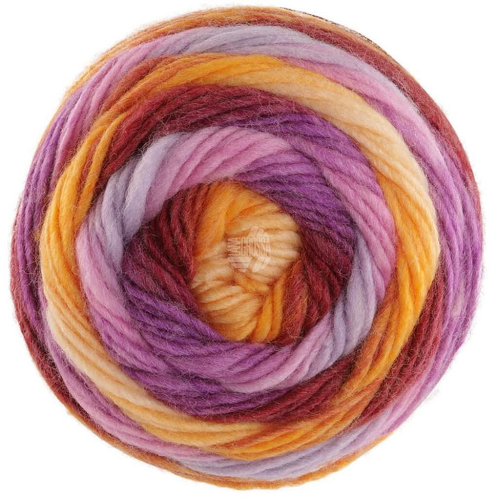 Lana Grossa 6 - Orange/Burgund/Violett/Rosa/Blaulila/Gelb Lana Grossa Aktion Colorato Lieblingsgarn