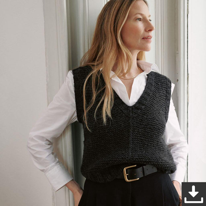Lana Grossa Pattern Pullunder mit V-Ausschnitt Strickanleitung - Lana Grossa (PDF) bei bei bei bei bei bei Lieblingsgarn