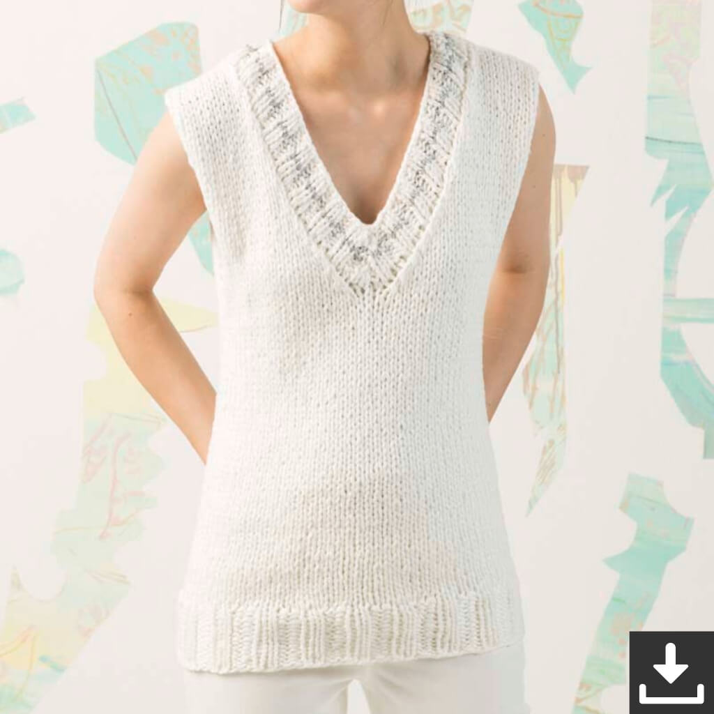 Lang Yarns Pattern Pullunder mit V-Ausschnitt Strickanleitung - Lang Yarns (PDF) Lieblingsgarn