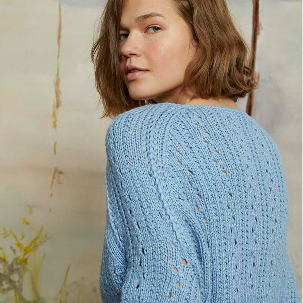 Lang Yarns Pattern Pullover mit Lochmuster Strickanleitung - Lang Yarns (PDF) bei bei bei bei bei bei bei bei Lieblingsgarn